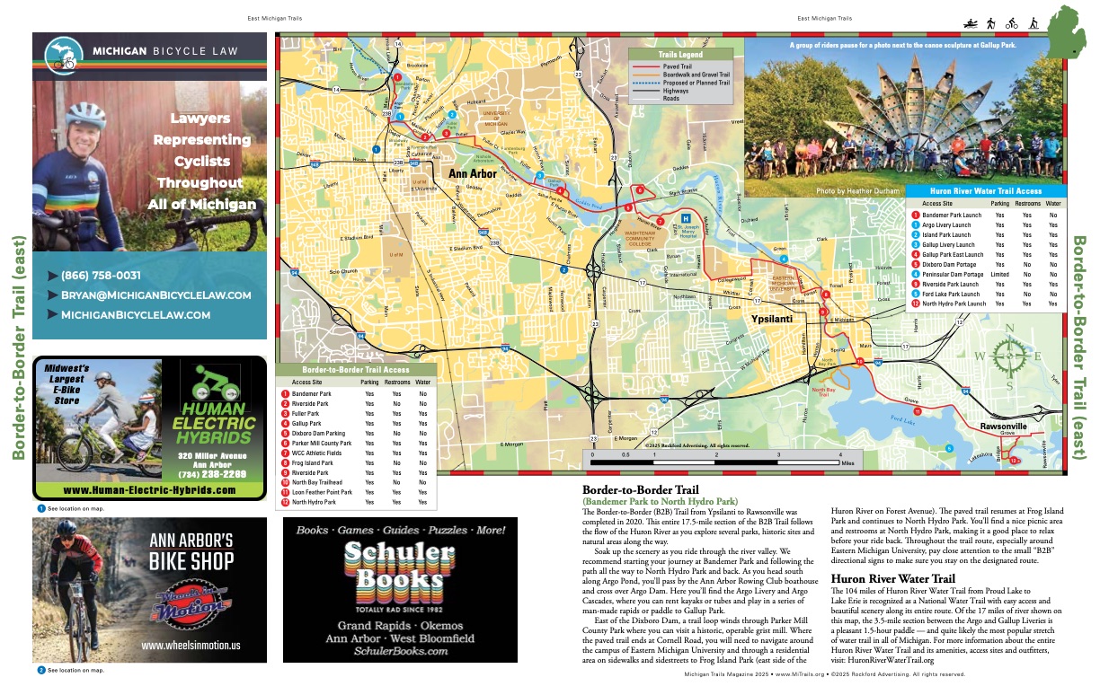 Michigan Trails Magazine Trail Map